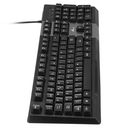 104 Keys Wired 3 Color Backlight 12 Multimedia Function Buttons Keyboard for Gaming Office
