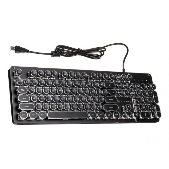 104Key RGB Mechanical Gaming Keyboard Retro Backlit Black shaft Gaming Keyboard