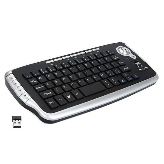 2.4G Mini Wireless Keyboard Multi-media Functional Trackball Air Mouse