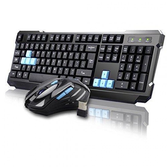 2.4GHz Wireless Keyboard & Mouse Combo Set WAterproof Auto Sleep Keyboard for Desktop PC Laptop Notebook