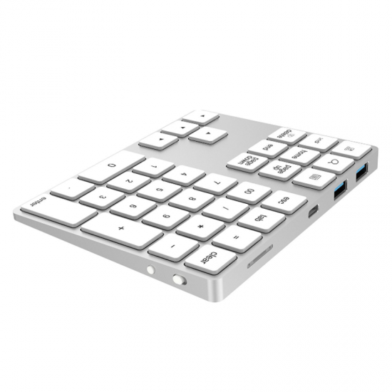 34 Keys bluetooth External USB 3.0 HUB Function Aluminum Alloy keyboard For Laptops Computers