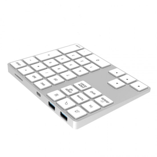34 Keys bluetooth External USB 3.0 HUB Function Aluminum Alloy keyboard For Laptops Computers 34 Keys bluetooth External USB 3.0 HUB Function Aluminum Alloy keyboard For Laptops Computers