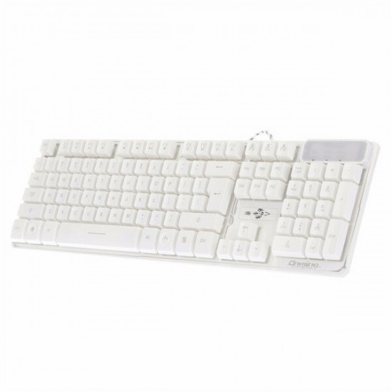 A879W Wired 3-color Adjustable Backlit Gaming Keyboard White A879W Wired 3-color Adjustable Backlit Gaming Keyboard White