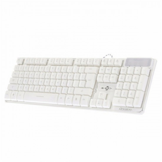 A879W Wired 3-color Adjustable Backlit Gaming Keyboard White