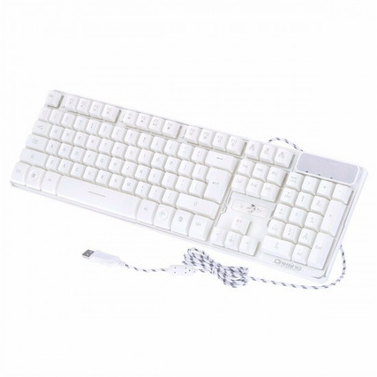 A879W Wired 3-color Adjustable Backlit Gaming Keyboard White A879W Wired 3-color Adjustable Backlit Gaming Keyboard White