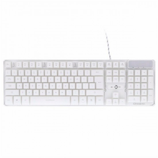 A879W Wired 3-color Adjustable Backlit Gaming Keyboard White A879W Wired 3-color Adjustable Backlit Gaming Keyboard White