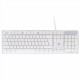 A879W Wired 3-color Adjustable Backlit Gaming Keyboard White