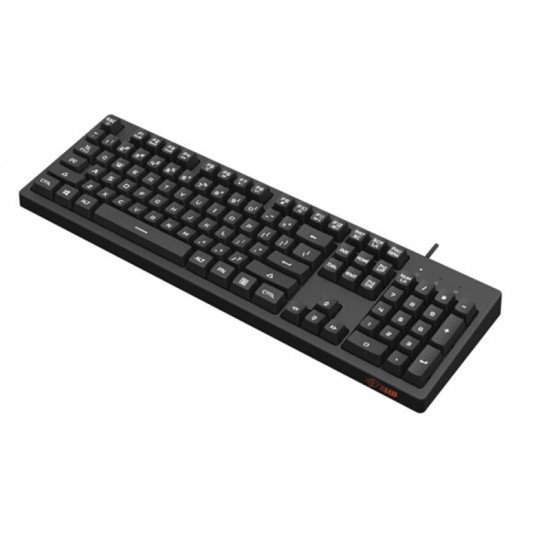 DKS100 104 keys USB Wired Monochromatic Light Gaming Keyboard for Desktop PC Computer Laptops