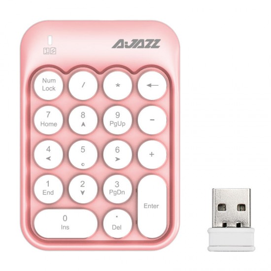 AK18 2.4GHz Wireless Numeric Keypad Mini Number Pad Keyboard for Laptop PC