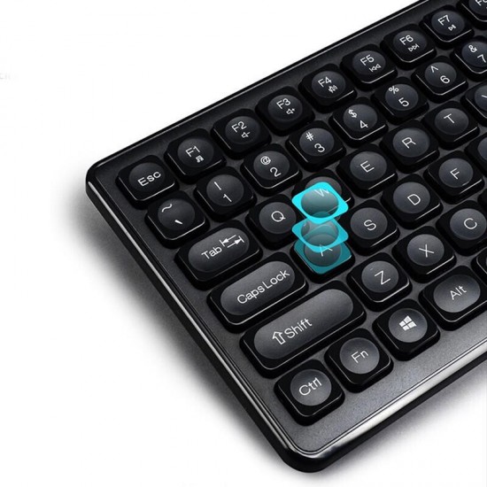 KB100 Wired Chocolate Keyboard 106 Keys Waterproof USB Keyboard Home Office Keyboard for Laptop Computer PC