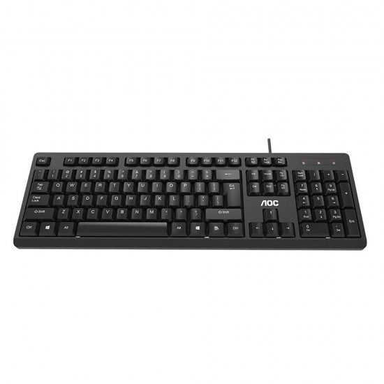 KB161 Wired Keyboard 104 Keys Waterproof Business Office Keyboard for Computer PC Laptop