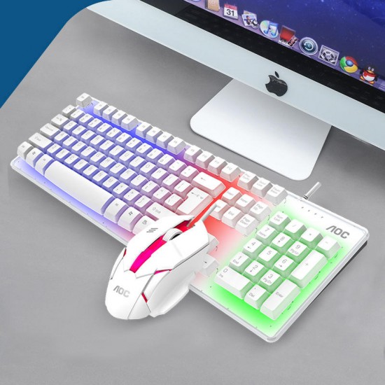 KM100 Wired Mechanical Keyboard & Mouse Set 104 Keys USB Gaming Keyboard 800DPI 6 Buttons Mouse Home Office Ergonomic Mice Kit for Laptop Computer PC KM100 Wired Mechanical Keyboard & Mouse Set 104 Keys USB Gaming Keyboard 800DPI 6 Buttons Mouse Home Office Ergonomic Mice Kit for Laptop Computer PC