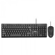 KM160 Wired Keyboard & Mouse Set 104 keys Waterproof USB Keyboard Mouse for Computer PC