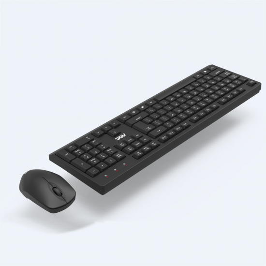 KM210 Wireless Keyboard & Mouse Set 104 keys Waterproof Keyboard 2.4 GHz USB Receiver Mouse for Computer PC