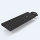 KM210 Wireless Keyboard & Mouse Set 104 keys Waterproof Keyboard 2.4 GHz USB Receiver Mouse for Computer PC