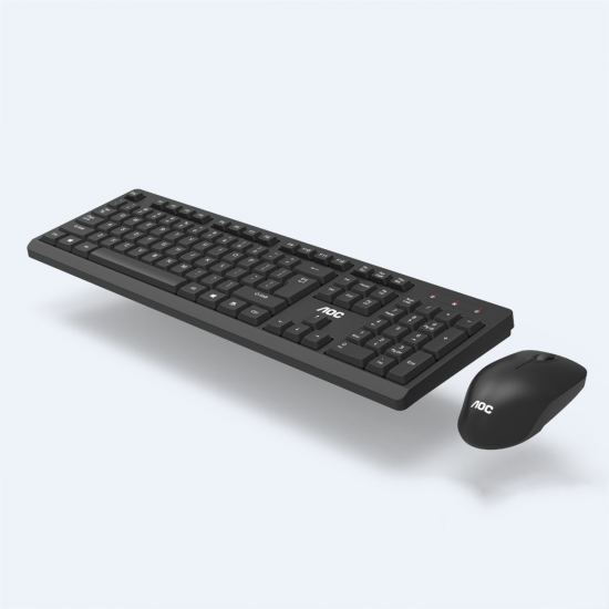 KM210 Wireless Keyboard & Mouse Set 104 keys Waterproof Keyboard 2.4 GHz USB Receiver Mouse for Computer PC