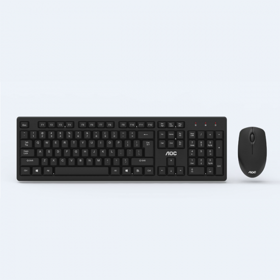 KM210 Wireless Keyboard & Mouse Set 104 keys Waterproof Keyboard 2.4 GHz USB Receiver Mouse for Computer PC