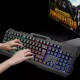 T21 USB Wired 104Key Rainbow Keyboard Desktop Computer Mechanical RGB Backlight Gaming Keyboard Phone Stand Bracket