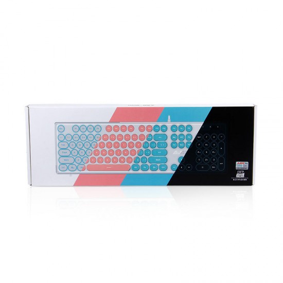 AK325 104Keys Backlit Round Keycap USB Wired Desktop Computer Keyboard Ultra Quiet AK325 104Keys Backlit Round Keycap USB Wired Desktop Computer Keyboard Ultra Quiet