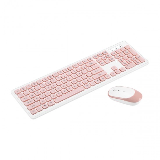 JSTZ-A 2.4GHz Wireless Keyboard & Mouse Set 104 Keys Wireless Keyboard 1200DPI Wireless Mouse with USB Receiver