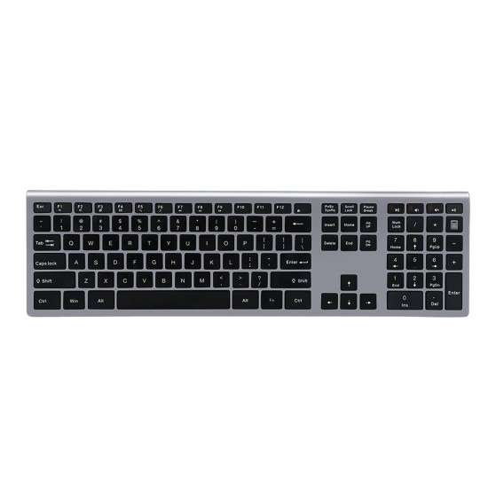 WXJP-A 2.4GHz Wireless Keyboard 109 Keys Silent X-Structure Button Keyboard with USB Receiver for PC Computer