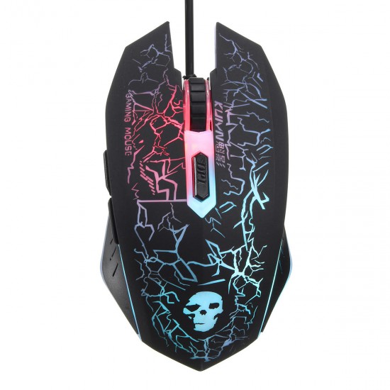 Colorful Backlight USB Wired Gaming Keyboard 2400DPI LED Gaming Mouse Combo with Mouse Pad