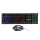 D500 104 Key USB Wired Gaming Keyboard RGB Backlit 1600 DPI Gaming Mouse Set with Mouse Pad for Computer Desktop Notebook