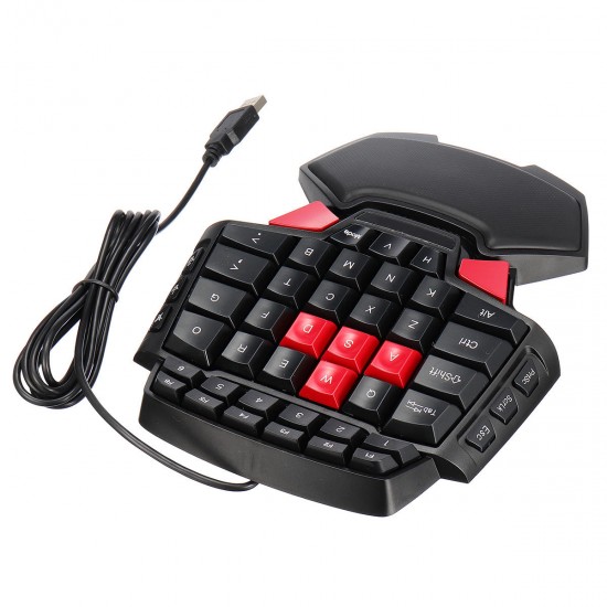 T9 47 Key USB Wired Mini Single Hand Gaming Keyboard for PC Laptop