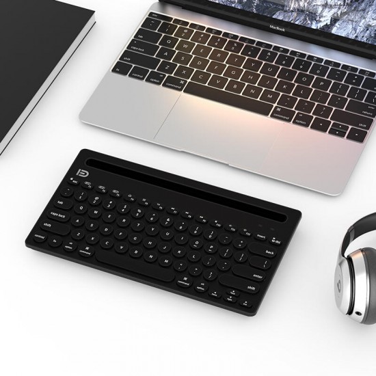 FD IK3381 Wireless bluetooth Keyboard 78 Keys Multi-devices Connection Office Keyboard iPads Tablet Phone Stand Holder