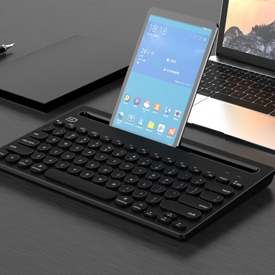 FD IK3381 Wireless bluetooth Keyboard 78 Keys Multi-devices Connection Office Keyboard iPads Tablet Phone Stand Holder FD IK3381 Wireless bluetooth Keyboard 78 Keys Multi-devices Connection Office Keyboard iPads Tablet Phone Stand Holder