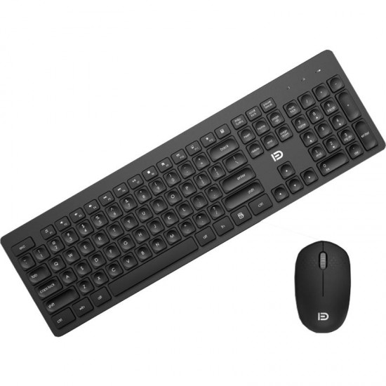 2.4GHz Wireless Keyboard & Mouse Combo Set 104 Keys 1600DPI IC Control Mouse
