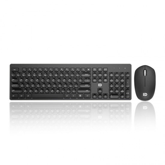 2.4GHz Wireless Keyboard & Mouse Combo Set 104 Keys 1600DPI IC Control Mouse