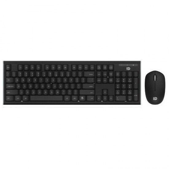 FD IK7500 2.4GHz Wireless Keyboard & Mouse Combo Set 104 Keys Ultra-thin Silent Keyboard 1600DPI IC Control Mouse with USB Receiver