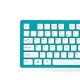 FD K3 Portable Wireless Silent 104 Keys Keyboard Ultra-thin USB Office Chocolate Cap Keyboard with 2.4GHz USB Receiver