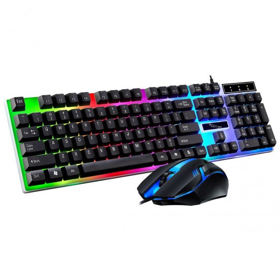 G21B 104 Keys USB Wired Gaming Keyboard Mouse Set Rainbow LED Rainbow Color Backlight for PC Laptop Slim Xbox Computer Desktop Notebook G21B 104 Keys USB Wired Gaming Keyboard Mouse Set Rainbow LED Rainbow Color Backlight for PC Laptop Slim Xbox Computer Desktop Notebook