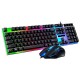 G21B 104 Keys USB Wired Gaming Keyboard Mouse Set Rainbow LED Rainbow Color Backlight for PC Laptop Slim Xbox Computer Desktop Notebook