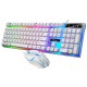 G21B 104 Keys USB Wired Gaming Keyboard Mouse Set Rainbow LED Rainbow Color Backlight for PC Laptop Slim Xbox Computer Desktop Notebook