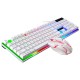 G21B 104 Keys USB Wired Gaming Keyboard Mouse Set Rainbow LED Rainbow Color Backlight for PC Laptop Slim Xbox Computer Desktop Notebook