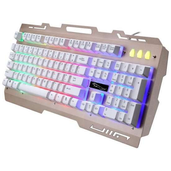 G700 104 Keys USB Wired Backlit Mechanical Hand-feel Gaming Keyboard with Phone Support