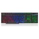 AK-600 104 Keys USB Wired Silicone Sutton Keyboard Three Color Backlit with 1.3m Cable Gaming Keyboard