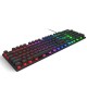 AK-800 104 keys USB Wired 3 Color LED Backlight Suspended Round Cap Gaming Keyboard