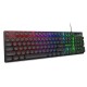 AK-800 104 keys USB Wired 3 Color LED Backlight Suspended Round Cap Gaming Keyboard