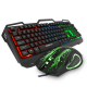 KM-690 USB Wired Gaming Keyboard 3 Color LED Backlit 2400DPI Gaming Mouse Combo