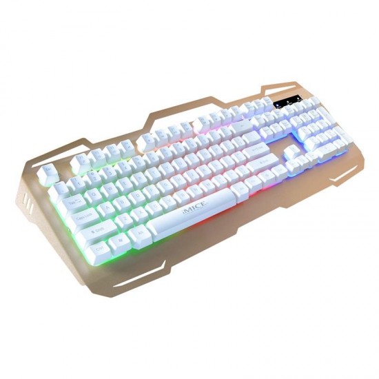 KM-690 USB Wired Gaming Keyboard 3 Color LED Backlit 2400DPI Gaming Mouse Combo