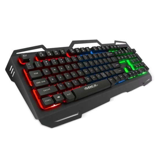 KM-690 USB Wired Gaming Keyboard 3 Color LED Backlit 2400DPI Gaming Mouse Combo