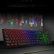 USB RGB Mechanical Gaming Keyboard Luminous Game Keyboard Desktop Punk Mechanical Handle Floating Round Cap