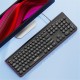 V580P 104 Keys Wired Keyboard Retro Round Keycaps Design Keyboard Pink Black Typing Keyboard For Office Desktop