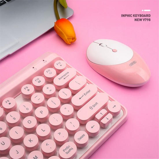 V798 Wireless Keyboard Mouse Set Charge Keyboard Mouse Set Silent Punk Retro Style Keyboard For Office V798 Wireless Keyboard Mouse Set Charge Keyboard Mouse Set Silent Punk Retro Style Keyboard For Office