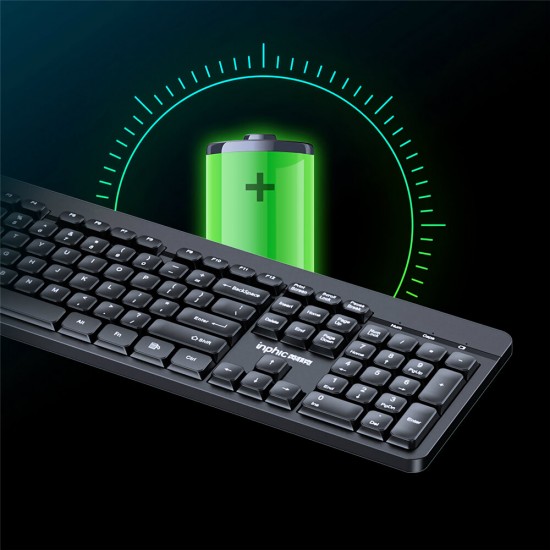 V790 2.4G Wireless Keyboard & Mouse Set 104 Keys Keyboard 1600DPI Mouse Office Business Keyboard Mouse Combo for Computer Laptop PC