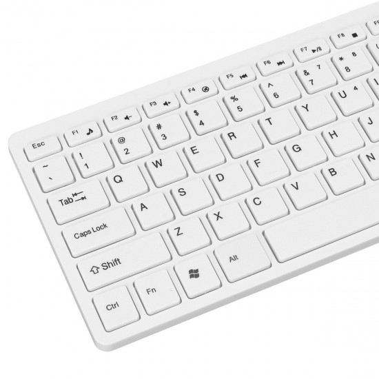 K03 2.4G Wireless Keyboard & Mouse Set Ultra-thin Mini Keyboard 1200DPI Silent Mouse